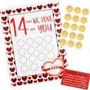 9 x 14 Things I Love About You Scratch Off Cards, 14 Things I Love About You Scratch Off Cards,Advent Calendar for Him Her Husband Wife Girlfriend Boyfriend (B-We Love)