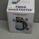 Chefman Electric Kettle, 1.8L 1500W, Hot Water Boiler, Removable Lid for Easy Cleaning, Auto Shut Off, Boil-Dry Protection, Stainless Steel Filter, BPA Free, Borosilicate Glass Electric Tea Kettle (Black)