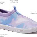 Lands' End Kids Water Shoes, Boys and Girls Water Shoes for Kids, Quick Dry Slip On Aqua Swim Shoes for Kids Pool or Beach, Purple Tie Dye or Navy Blue, Size 1 Little Kid to 7 Big Kid Youth