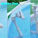 Pool Fountain Waterfall for Above Ground/Inground Pools, Auto-Swing Wide Spray Sprinkler Fountain, Adjustable Height 16-23", Swimming Pool Accessories for Relaxation & Water Cooling, Pool/Spa Decor