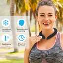 Neck Cooling Tube,Cooling Wrap for Summer,Reusable Ice Neck Ring Wearable Body Cooling Products for Heat Outdoor Sports(Black)