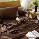 MooMee Bedding Duvet Cover Set 100% Washed Cotton Linen Like Textured Breathable Durable Soft Comfy (Solid Cocoa Brown, Queen 90"x90")