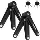 SIGTUNA Folding Bike Lock - Hardened Steel 8mm Fold-Up Heavy Duty Bike Lock with Easy Mounting, Secure Lock and Anti-Scratch Coating - Easily Keep Bike Secure and Paintwork Undamaged - Bicycle Lock