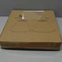 White Lamp Shades Set of 2, Bell Lamp Shades 6"Top x 13"Bottom x 10"High, Medium Shade Replacement Fabric Natural Linen Hand Crafted(Spider Fitter), Harp Holders Included, Easy Assembly Required