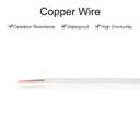 MECCANIXITY THHN Wire 14AWG 200 Feet Electrical Wire Insulated Solid Copper Rated up to 600 Volts for Residential Industrial Grounding Electrical, UL Listed, White