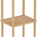 Solid Wood Side Table, 2-Tier Small End Table with Storage Shelf, Tall Nightstand Bedside Table for Bedroom, Living Room, Kids Room & Small Spaces. No-Tool Assembly.