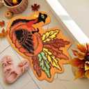 pinata Thanksgiving Bathroom Rug, Turkey Thanksgiving Bathroom Decor Indoor, Farmhouse Turkey Rugs, Holiday Cute Bath Mat Non-Slip 16x24 Inches