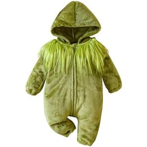 Infant Toddler Baby Girl Thanksgiving Outfits Long Sleeve Jumpsuit Turkey Romper One Piece Bodysuit Leopard Bodysuit 6-12 Months