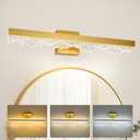 25.6" Bathroom Vanity Light, 3CCT Dimmable Bathroom Light fixtures Over Mirror, Water Resistant Modern LED Vanity Lights for Bedroom, Dressing Room, Cloak Room, Gold