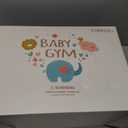 5-in-1 Baby Play Gym and Tummy Time Mat, Tummy Time Pillow & 12 Learning Cards, Plush Activity Mat with 6 Toys, Baby Gym, Convertible to Ball Pit, Baby Gift, Pink