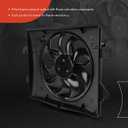 A-Premium Engine Radiator Cooling Fan Assembly with Brushless Motor Compatible with Select Ram Models - 1500 2013-2018 3.6L, 1500 Classic 2019-2023 3.6L - Replace# 52014772AF