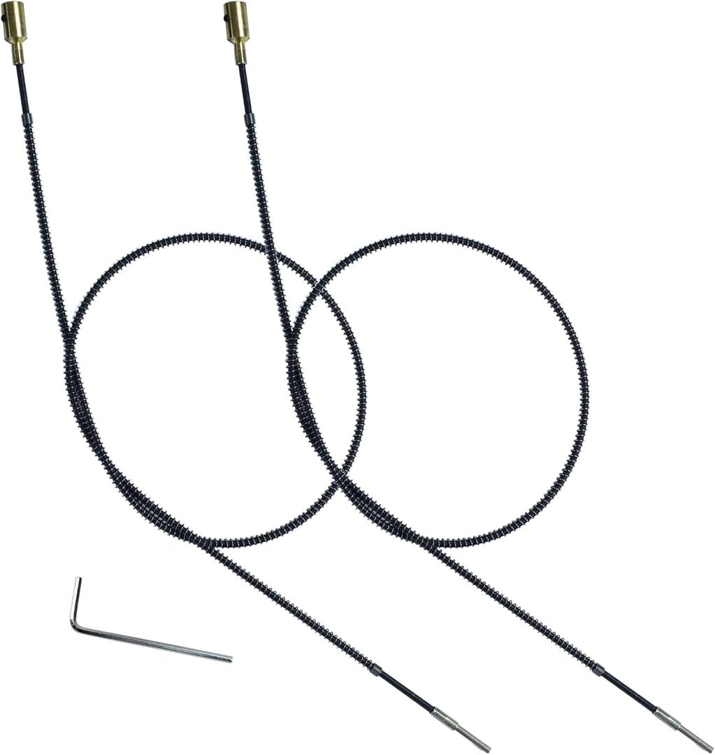 CTISMICE Inner Flex Shaft Cable, 2pcs Internal Flexible Shaft Core Attachment with Spring for Hanging Grinder Power Carver Rotary Tool Replacement Accessories