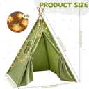 Teepee Tent for Kids,with String Lights,6 Pack(Green), 47x55 inches
