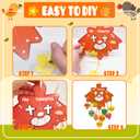 Flibberizz 28Pcs Fall Leaves and Pumpkin Thanksgiving Craft KIt Thankful Fall for Jesus, Never Leaves. Decorations with Cords,Thanksgiving Crafts for Schools Parties, Decor