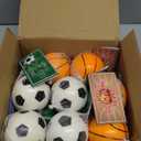 16 PCS Stress Balls Party Favor for Kids 8-12 Goodie Bag Stuffers Squeeze Toys Classroom Prizes for Kids Pinata Stuffers Boys Birthday Easter Eggs Fillers Gifts Sport Foam Bouncy Balls Bulk Small Toys