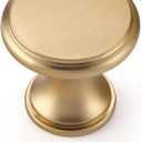 Ravinte 10 Pack Champagne Bronze Kitchen Cabinet Knobs, Solid Bronze Pulls Zinc Handles Simple Drawer Cabinet Hardware for Cupboard Drawer Knobs