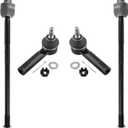 BOXI (Set of 4) 2x Front Inner Tie Rod Ends + 2x Front Outer Tie Rod Ends Suspension Kit Fit for Honda CR-V 2007 2008 2009 2010 2011 (Japan Built Models (1st Vin Digit J)) | Replace ES800510 EV800689