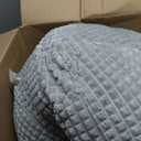 A Nice Night Reading Pillow Bed Wedge Large Adult Children Backrest with Arms Back Support for Sitting Up in Bed/Couch for Lounging Bedrest,Waffle Stereoscopic Design,Grey