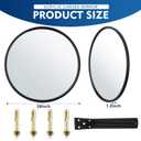 Maitys 1 Pc Convex Mirror Acrylic Safety Traffic Mirror, 24in  Security Corner Mirror with Bracket, Adjustable Angle, for Garage Warehouse Store Room Driveway, Indoor Outdoor Blind Spot