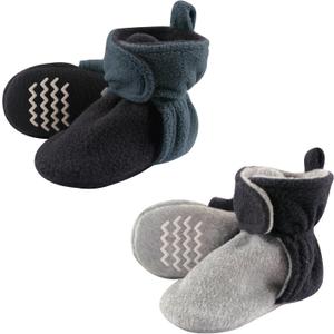 Hudson Baby Unisex-Baby Cozy Fleece BootiesSlipper Sock (18-24 Months Toddler, Blue Gray)