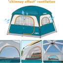 UNP Tents 6 Person Waterproof Windproof Easy Setup,Double Layer Family Camping Tent with 1 Mesh Door & 5 Large Mesh Windows -10'X9'X78in(H)