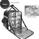 Trunab Insulated Food Delivery Backpack with 2 Side Support Boards and 3 Inner Spaces, Waterproof Delivery Bag Keep Hot/Cold for Bike Delivery, Uber Eats, PostMates, Outdoor Activities, Large