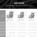 Water Resistant Stretch Computer Office Chair Cover with Durable Zipper Universal Washable Removable Spandex Rotating Boss Chair Slipcovers Anti-dust Soft Desk Chair Seat Protector for Dogs Cats Pets