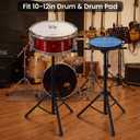 Snare Drum Stand,Adjustable Angle Snare Stand,Fit for 10-12 Inch Snare Drum, Drum Practice Pad,Height Range 22-36 Inches for Drum Beginners, Black