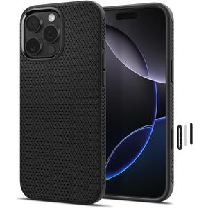 Spigen Liquid Air Designed for iPhone 16 Pro Max Case [Camera Control Button Coverage] [Military-Grade Protection] Compatible with MagSafe - Matte Black
