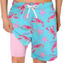 BFUSTYLE Boys Swim Trunks Kid Swim Short with Compression Liner Little Boys Bathing Suit