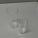 2 Pack Glass Cylinder Vases 4,8, Inch Tall Clear Flower Vase Hurricane Floating Candle Holder for Table Centerpiece Wedding Home Decor