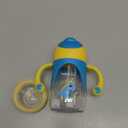 hahaland Sippy Cup for 6+ Month Old - 2 in 1 Spout & Straw Sippy Cups for Toddlers 1-3 No Spill Transition Weighted Straw Toddler Cups - 1 Cup with 2 Nipples