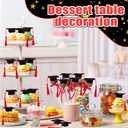 Qunclay 30 Pieces Mini Graduation Cap Black Hats with Red Tassels Plastic Grad Cake Pops Cover Toppers for Graduation Party Decorations