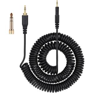 weishan Coiled Audio Cable Compatible with ATH-M50X, ATH-M40X, ATH-M70X Gaming Headphones, 2.5mm to 3.5mm Extension Aux Cord Wire 5ft to 16ft (Gold)