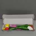 SITUMEIZI Fake Flowers Tulips Artificial Flower 15pcs Real Touch PU 14" for Spring Easter Home Kitchen Wedding Bouquet Bulk Mother's Gift Day Decorations(Assorted Colors,5)