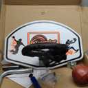 Trampoline Basketball Hoop with Mini Basketball Easy to Install Basketball Hoop for Trampoline Fit for Straight Pole and Curved Pole