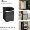 Bitubi Upright Freezers Cover,Outdoor Refrigerator Cover,– Waterproof, Dustproof, Sun-Proof, 22" W x 23" D x 34" H. Suitable for most 3.0 Cubic Compact Mini Freezer on market (Black)