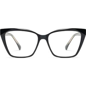 AMOMOMA 3-Pack Trendy Oversized Cat Eye Reading Glasses for Women Stylish Square Blue Light Blocking Readers AM6141 Mix (+3.00 Magnification Strength)