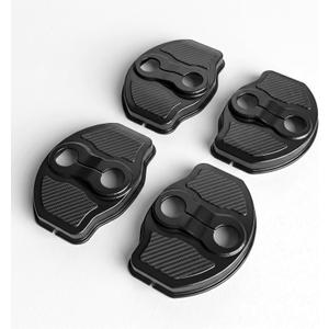 TPE Door Shock Absorber for 2017-2026 Tesla Model 3/Y Door Lock Cover Protector Anti-Rust Fits 2025 Juniper & Highland Series(4-Pack,Carbon Edition)