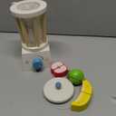 PairPear Wooden Smoothie Blender Toy 14 Piece Kids Kitchen Accessories Set with Cup, Ice Cubes & Fruit Pretend Play Juice Maker for Boys & Girls Ages 3+, Blender