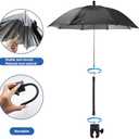 20 Inch Tripod Umbrella, Adjustable Gooseneck Camera Rain Cover, Umbrella Chair Clamp for Cameras, Rain & Sun Protection, for Outdoor Photographing Filming