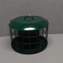 Kingsyard Squirrel Proof Suet Feeder, Cage Bird Feeders for Outdoors Hanging, All Metal, Double Suet Cake Capacity, Tray & Weatherproof, Green