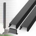 LBG Products 6" x 4" Metal Decorative Line Set Cover Kit for Ductless Mini Split, Central Air Conditioner, Heat Pump, Mini Split Accessories(Black)