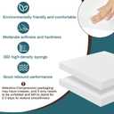 Frienda 2 Pack 2" x 20" x 20"Upholstery High Density Foam Cushion Replacement Square Cut to Size Foam Couch for Chair Couches Padding Shipping Packing DIY Cosplay Projects(White)