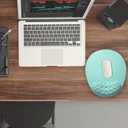 2 x BRILA Large Mouse Pad with Ergonomic Memory Foam Wrist Rest Support - Massage Holes Design - Skidproof Pu Bottom - Wrist Fatigue/Pain Relief Mousepad with Elbow Hand Cushion for Gaming & Work (Aquamarine)