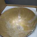 Black and Gold Dome Pendant Light, 20 Inch Large Dome Chandelier Industrial Fixture with Gold Leaf Interior for Dining Room, Kitchen Island, Bar or loft.