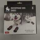 Expawlorer Anti-Slip Dog Shoes - Large Dog Booties for Winter & Snow, Waterproof Rain Boots with Reflective Strap (Size 8: 3.19"x3.03" (L*W) (Pack of 4)) Red