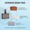 4 Pairs Bike Brake Pads, Disc Brake Pads (Resin,Semi-Metallic) for Mountain Bike Disc Brakes, Bicycle Brake Pads Compatible with TRP Tektro Shimano Deore Br Ebike Brake Pads