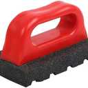Masonry Rubbing Brick, Fluted Rub Bricks, 20 Grit, Plastic Handle