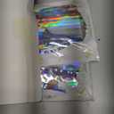 2 Pack Backdrop Curtains, 3.28 FT x 7.05 FT Laser Silver Fringe Curtains, Metallic Tinsel Foil Curtains Party Streamer, Photo Backdrop Party Decorations Bithday Photo Booth Props